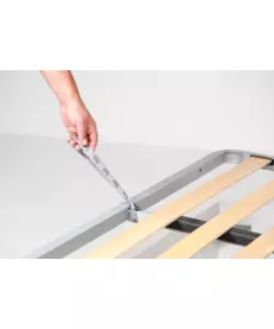 LETTO PIAZZA E MEZZA CONTENITORE CON PIEDINI "BED BOX" BIANCO 120X190 CM